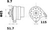 MAHLE ORIGINAL MG 204 Alternator